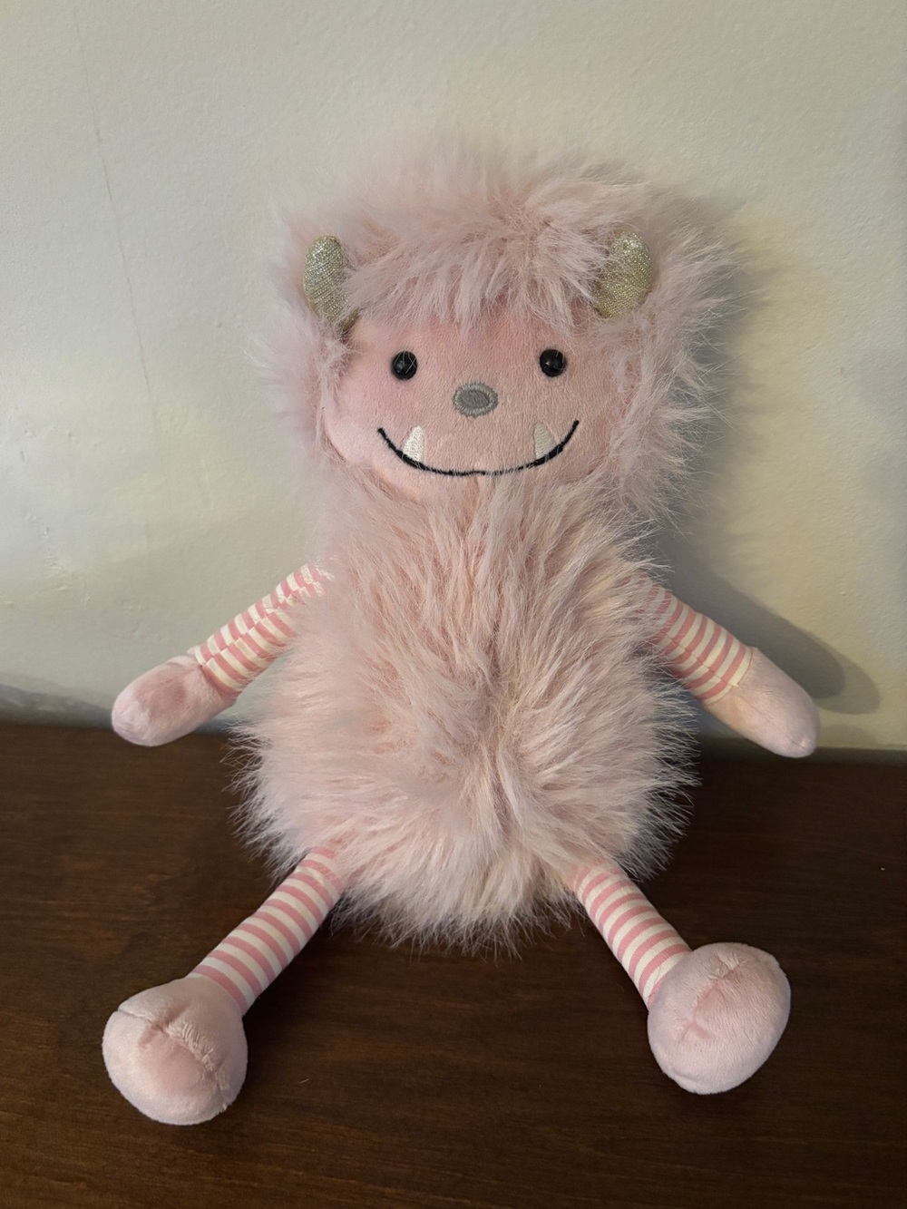 Mon Ami Pink Striped Ursula Monster Stuffed Animal
